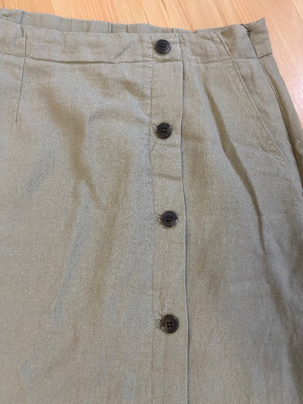 Vintage style linen midi skirt M - Picture 4 of 7